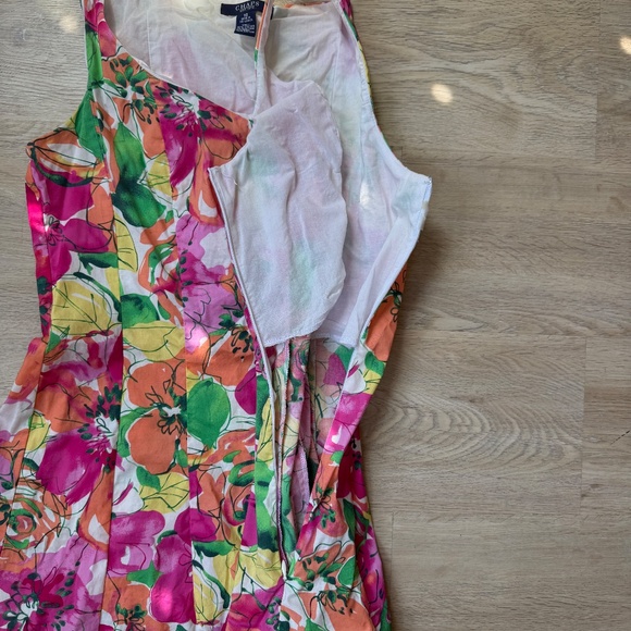 Chaps Cotton Floral Mini Dress - Picture 3 of 4